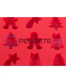 Силиконов молд форма за коледни сладки 15бр